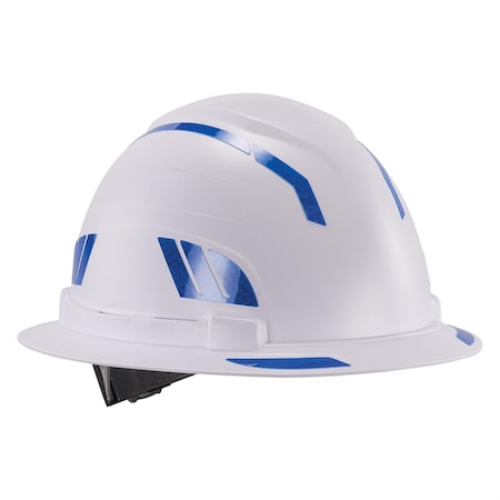 Ergodyne Reflective Hard Hat with Safety Helmet Sticker Kit, Blue 8961